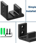 Bottom Floor Guide For Sliding Barn Door Adjustable Wall Mount No Ground Drilling Black 1 Piece with hardware accessories