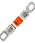 Heavy Duty EV Cartridge Fuses Rated For 500VDC Up To 50 Amps, showing a silver fuse with orange label for solid electrical protection.