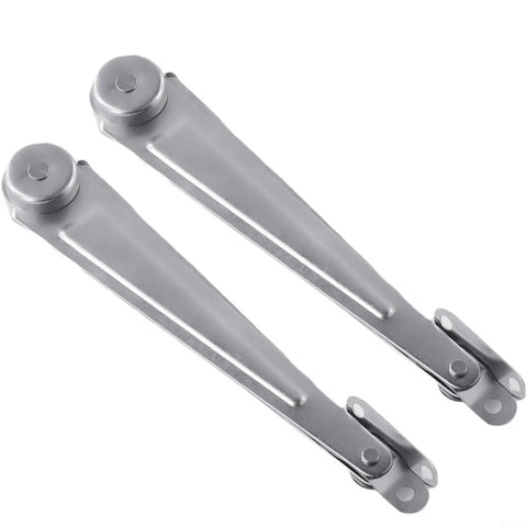 Two Pack Lid Support Hinge For Cupboards And Desk Drop Fronts Heavy Duty 10.2 Inch Iron Folding Stay With Stop Silent Smooth Lift Lid