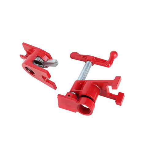 Three Quarters Inch Hand Crank Vertical Pipe Clamp Fixture For Woodworking, Cast Iron Spring Clip, Quick And Handy Woodworking Tool For Carpenters, Cabinet Makers, Furniture Assembly And More