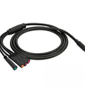 Kick Up Your E-Bike Game With This Super Long 1500mm Bolt On Extension Cable For KT Controllers. Seamless Hookup For Display Throttle And Brake Levers. Black Durable Build Ensures Smooth Riding Without Any Hiccups. Grab This Heavy Duty Upgrade Now To Fix. 1500mm KT controller 1T4 extension cable, black plastic and metal, for e-bike display throttle and brake levers