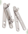 Detachable Wood And Stainless Steel Pivot Hinge With Upper And Lower Metal Hinges Heavy Duty Rotating Door Hardware In Silver Finish