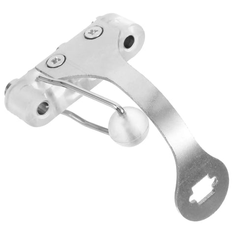 3 Piece Stainless Epee Socket Replacement Bracket Set for Fencing Training, close-up of stainless steel construction and screws