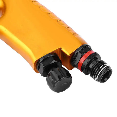 Close-up of the connection points on a Heavy-Duty 1.3mm Gravity Paint Sprayer With High Atomization Pneumatic Airbrush.