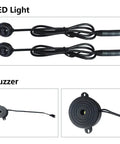 Universal Ultrasonic Blind Spot Monitoring System Kit With Lane Change Alert BSD Distance Assistant Durable PVC And Metal Build Easy Install Car Sensor Warning For Safer Driving LED light and buzzer components