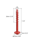 Pocket Hole Screws 8x1-1/2 Inch Square Drive Self Tapping Wood Screws 100 Pieces Red Finish For Go-To Woodworking Projects