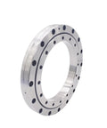 Precision Engineered Xsu080398 Cross Roller Bearing Heavy Duty Rotary Turntable For CNC Machines, detailed view of aluminum design and holes.