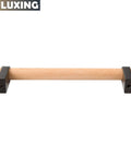 Front view of Six Pack Solid Wood Cabinet Handles And Pulls 4.4 Inch Center To Center Double Hole Distance T Bar for cabinets.