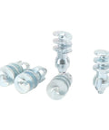 Built Tough 50 Pcs Tungsten Steel Screw Tire Studs And Heavy Duty Winter Snow Spikes for ice traction, featuring silver steel spikes.