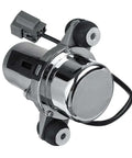 Heavy Duty 12V Vacuum Pump For Power Brake Booster With Proven Muscle And Zero Drama Mounting, shiny chrome finish.