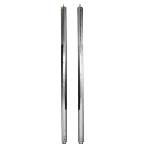 1 Pair 76 Inch Ball Bearing Drawer Slides Quiet Smooth Glide Side Mount Cabinet Runners With Safety Locking Mechanism For RVs And Home Use Easy Install Locks Only When Fully Closed Or Fully Extended. 76-inch steel side-mount drawer slides with yellow locking tabs