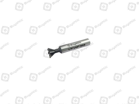 Buyohlic HSS dovetail cutter end mill, 60°, 3/8 in, side view.