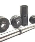 Lathe Tailstock Floating Die Holder Set MT2 For Inch Threading And Round Dies, parts shown on white background