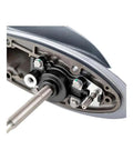 Direct Fit Lower Unit Assembly With L Shaft For 50 To 60 Hp 4 Stroke Outboard Boats showing gears and components inside the casing.