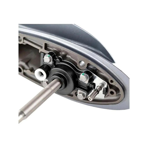 Direct Fit Lower Unit Assembly With L Shaft For 50 To 60 Hp 4 Stroke Outboard Boats showing gears and components inside the casing.
