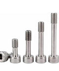 Heavy Duty M4x25mm Captive Screws With Hex Socket Cap Head Stainless Steel 5 Piece Set showcasing various lengths of screws.