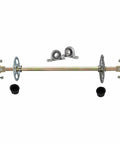 Upgraded 29 Inch Go Kart Rear Axle Kit With 4.10-6 Front And Rear Tires, includes axle, sprocket, hubs, pillow blocks