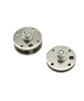 Circular disk damper hinge with M8 stud, 5 Nm torque, 360° rotation, metal finish, 2 pcs, Amazon