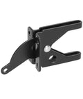 Solid As A Rock Iron Gate Latch With Self Locking Feature And Adjustable Cable Reliable Outdoor Fence Hardware Smooth black iron latch.