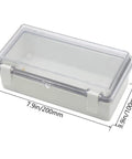 Tough As Nails IP65 Waterproof Junction Box With Slick Hinged Clear Cover Rugged ABS Enclosure 200x100mm for outdoor use