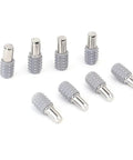 Metal pin rubber sleeve holders for heavy duty shelf brackets, non slip glass plate supports, wall mount shelf brackets kit