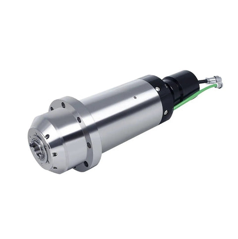 Heavy Duty Water Cooled Automatic Tool Changer Electric Spindle BT30 11KW 30000 RPM CNC Milling Engraving Router showing silver motor design.