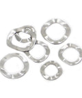 Lock Washers Assortment Kit 304 Stainless Steel Three Wave Spring Washers M3 To M51 For Auto DIY And Machinery Pro Grade Heavy Duty Easy To Install No Tools Needed, assorted stainless steel wave lock washers