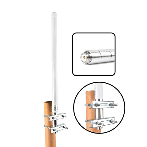 Beefy 17 Inch Fiberglass Mobile Radio Antenna for 400-470MHz GMRS and Ham Radio, SO239 Connector, 2.5 dBi Gain, Up To 100W