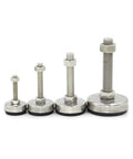 Tough As Nails 304 Stainless Steel Adjustable Leveling Feet With Swivel Base And No Sweat M8 M10 M12 Thread Setup For Industrial Workbenches And Furniture Glide Pads grouped by size.