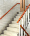 Heavy Duty Stair Railing Spindle System Kit With Pre Drilled Screws And Knockout Build Wrought Iron Handrail Pillars For Deck And Porch No Sweat Install Anti Rust Metal Guard on elegant staircase.
