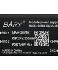 Straight Up Reliable Dc Dc Isolated Power Supply Module With Universal 9 To 36 Volt Input And 5 12 24 Volt Output For Heavy Duty Industrial And Smart Garage Builds Featuring Smooth Operator Compact Dip Layout on a black module.