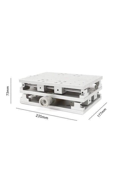 Rock Solid 2 Axis Work Table for Precision Marking and Alignment, 2D Slide Bench With Handwheel, Heavy Duty Platform, size 235x177mm
