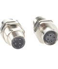 Bulkhead M12 D Code 4 Pin Male To Female Connector IP67 Shielded Wall Pass Thru Panel Mount Socket 2 Pack
