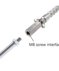 Close-up of 14mm End Connector With M8 Thread Stainless Steel Pro Grade DIY Design for linear actuators, showing M8 screw interface.