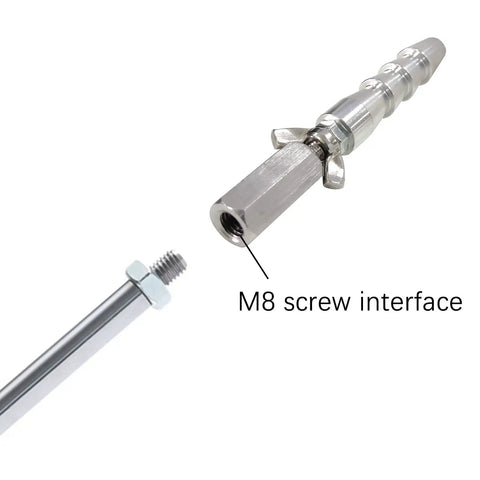Close-up of 14mm End Connector With M8 Thread Stainless Steel Pro Grade DIY Design for linear actuators, showing M8 screw interface.