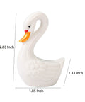 2 Pack Ceramic Swan Toilet Bowl Bolt Caps And Decorative Bird Screw Covers Bathroom Furniture Hardware Easy Peasy Install. White ceramic swan, 2.83x1.85x1.33 inches.