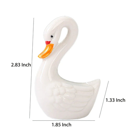 2 Pack Ceramic Swan Toilet Bowl Bolt Caps And Decorative Bird Screw Covers Bathroom Furniture Hardware Easy Peasy Install. White ceramic swan, 2.83x1.85x1.33 inches.