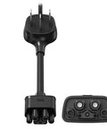 Road Trip Ready Nema 14 To 50 Ev Charger Adapter For Tesla Gen 2 Mobile Unit 32 Amp Level 2 black plug with socket.