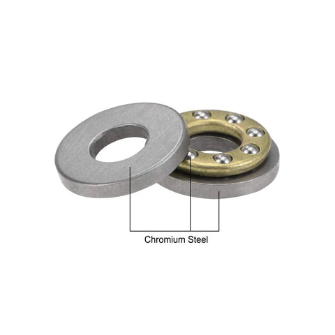uxcell F4-10M thrust ball bearings, chrome steel, 4x10x4 mm, set of 5, close-up view