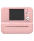 Totally Rad Pink Mini Thermal Printer With AI Voice Recognition And Built In Display features a compact design, buttons, and screen.