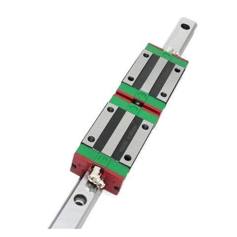 Precision Linear Motion Guide Rail Set With HGR30 And HGH30CA Slider Blocks 1200Mm Long, featuring red and green steel blocks.