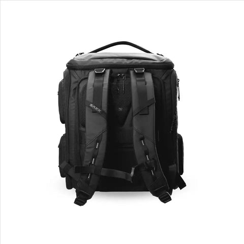 Back view of Cube Camera Backpack For Filmmakers And Photographers Ultra Compact Dope Weatherproof Carry On Gear Bag with straps
