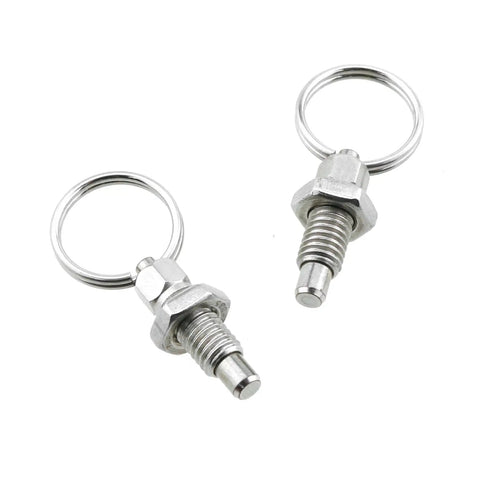 Heavy Duty M6 Stainless Steel Spring Indexing Plunger With Pull Ring Quick Release for secure workshop clamps and jigs.