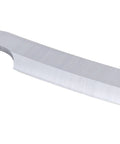 Close-up of 4 Inch HSS Drawknife blade showcasing sharp edge and high-speed steel material for wood shaping.