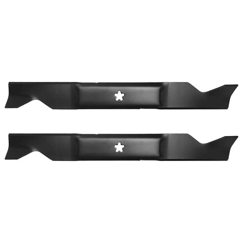 Hi Lift Mower Blades For 46 Inch Deck Fits Husqvarna YTH Series And Craftsman YT3000, heavy-duty steel with 5-point star center