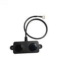 Front view of a waterproof ultrasonic sensor with ultra-precision detection for presence and parking occupancy, vehicle presence detector.