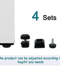 Adjustable Square Leveling Feet For Home Furniture And Appliances 25 Mm Insert Set Of Four Heavy Duty Stabilizers shown in various accessories.