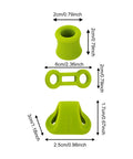 Green gear parts of 9 Climbing Carabiners Locking S Tool Set With Positioning Device For Rappel Abseil And Rescue Silicone Keeper