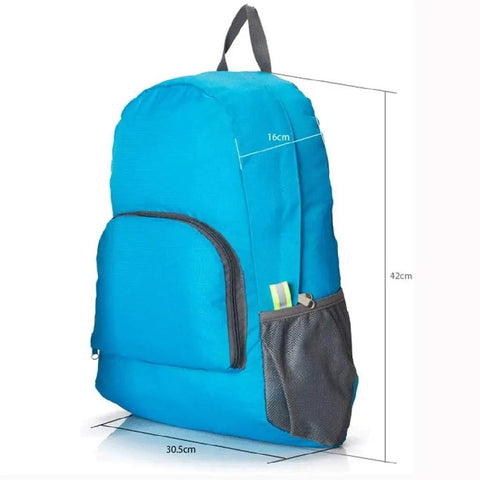 Lightweight 20L Waterproof Hiking Backpack With Multiple Pockets, Foldable Travel Daypack, blue, dimensions 42x30.5 cm