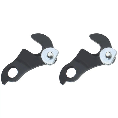 2 Pack Rear Derailleur Hanger Plate Black Tail Hook Converter For Mountain And Road Bikes Without Internal Hangers